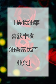 旌德油菜喜获丰收 油香富民产业兴