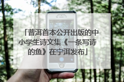 普洱首本公开出版的中小学生诗文集《一条写诗的鱼》在宁洱发布