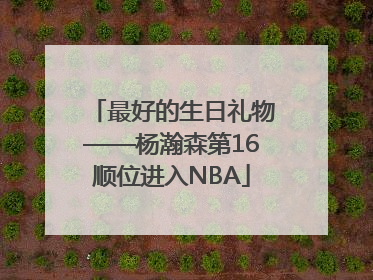 最好的生日礼物——杨瀚森第16顺位进入NBA