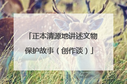 正本清源地讲述文物保护故事（创作谈）