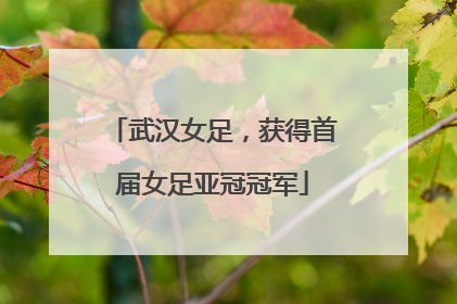 武汉女足，获得首届女足亚冠冠军