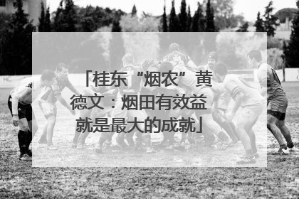 桂东“烟农”黄德文：烟田有效益就是最大的成就