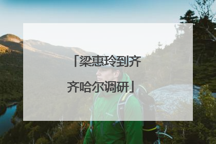 梁惠玲到齐齐哈尔调研