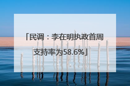 民调：李在明执政首周支持率为58.6%