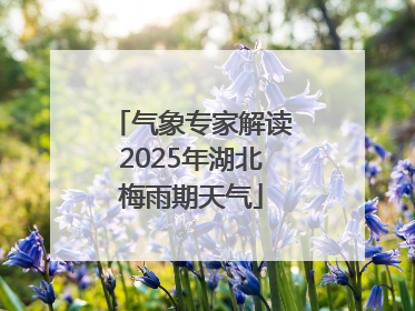 气象专家解读2025年湖北梅雨期天气