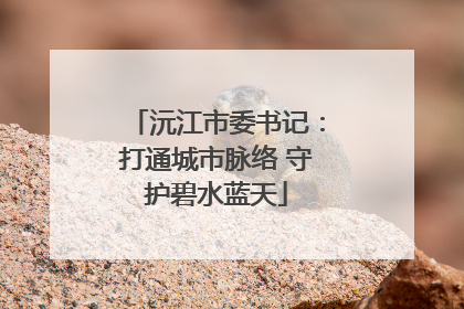 沅江市委书记：打通城市脉络 守护碧水蓝天