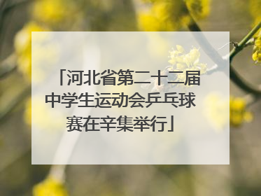 河北省第二十二届中学生运动会乒乓球赛在辛集举行