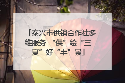 泰兴市供销合作社多维服务 “供”绘“三夏”好“丰”景