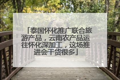 泰国怀化推广联合旅游产品，云南农产品运往怀化深加工，这场推进会干货很多