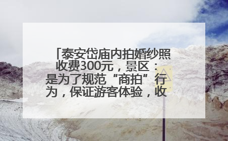 泰安岱庙内拍婚纱照收费300元，景区：是为了规范“商拍”行为，保证游客体验，收取费用全部上交国库