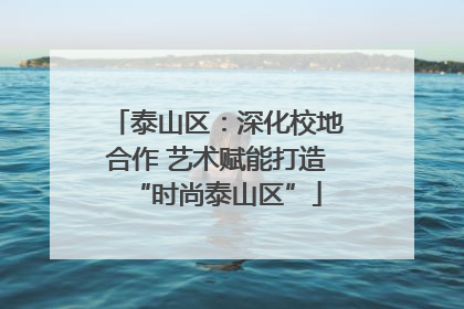 泰山区：深化校地合作 艺术赋能打造“时尚泰山区”