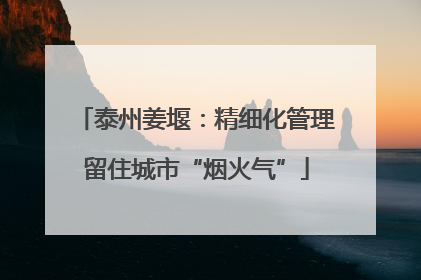泰州姜堰：精细化管理留住城市“烟火气”