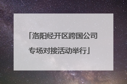 洛阳经开区跨国公司专场对接活动举行