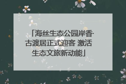 海丝生态公园岸香·古渡居正式迎客 激活生态文旅新动能