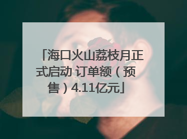 海口火山荔枝月正式启动 订单额（预售）4.11亿元