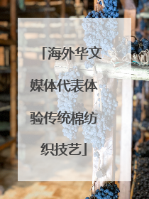海外华文媒体代表体验传统棉纺织技艺