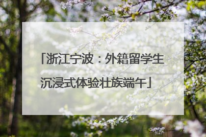 浙江宁波：外籍留学生沉浸式体验壮族端午