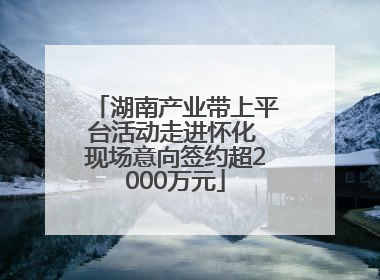 湖南产业带上平台活动走进怀化 现场意向签约超2000万元