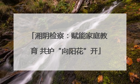 湘阴检察：赋能家庭教育 共护“向阳花”开