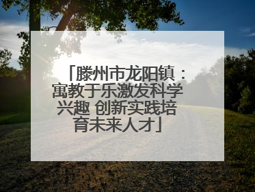滕州市龙阳镇：寓教于乐激发科学兴趣 创新实践培育未来人才