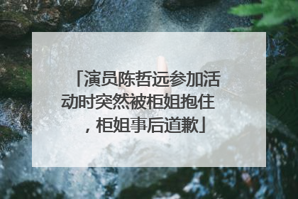 演员陈哲远参加活动时突然被柜姐抱住，柜姐事后道歉