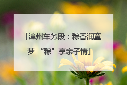 漳州车务段：粽香润童梦 “粽”享亲子情
