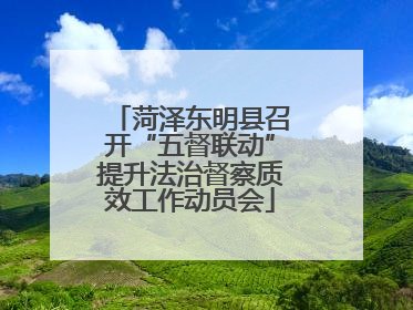 菏泽东明县召开“五督联动”提升法治督察质效工作动员会