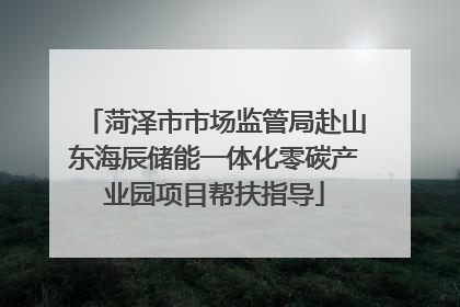 菏泽市市场监管局赴山东海辰储能一体化零碳产业园项目帮扶指导