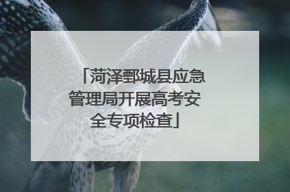 菏泽鄄城县应急管理局开展高考安全专项检查