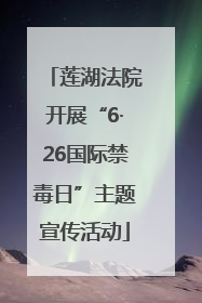 莲湖法院开展“6·26国际禁毒日”主题宣传活动