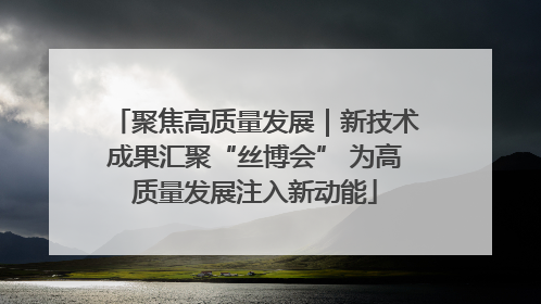聚焦高质量发展｜新技术成果汇聚“丝博会” 为高质量发展注入新动能
