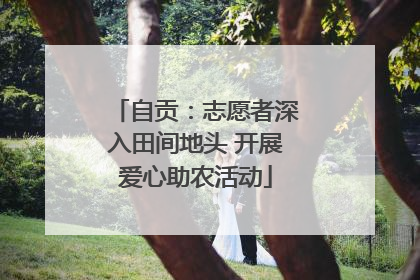 自贡：志愿者深入田间地头 开展爱心助农活动