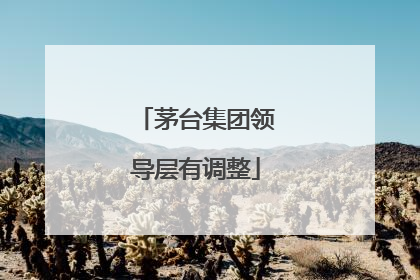茅台集团领导层有调整