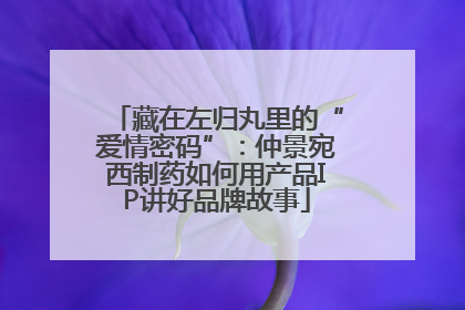 藏在左归丸里的“爱情密码”：仲景宛西制药如何用产品IP讲好品牌故事