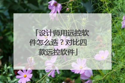 设计师用远控软件怎么选？对比四款远控软件