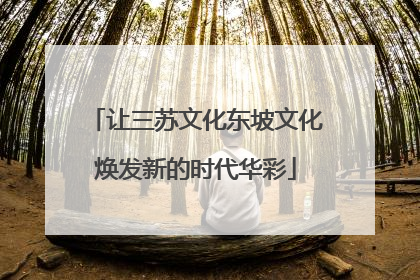 让三苏文化东坡文化焕发新的时代华彩