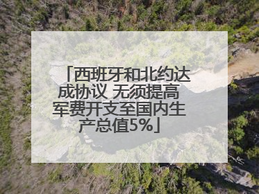 西班牙和北约达成协议 无须提高军费开支至国内生产总值5%