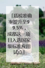 质检准确率提升至99.5%，成都这一项目入选国家级标准应用试点