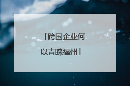 跨国企业何以青睐福州