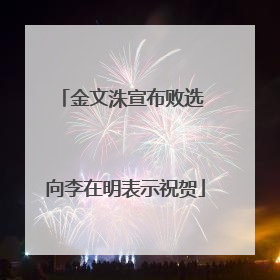 金文洙宣布败选 向李在明表示祝贺