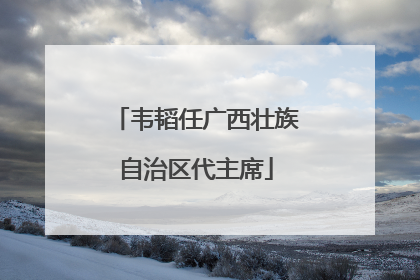 韦韬任广西壮族自治区代主席