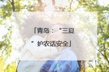 青岛：“三夏”护农话安全