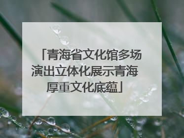青海省文化馆多场演出立体化展示青海厚重文化底蕴