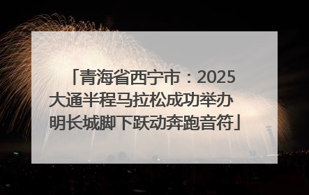 青海省西宁市：2025大通半程马拉松成功举办 明长城脚下跃动奔跑音符
