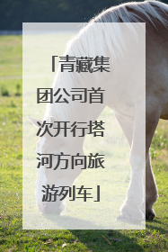 青藏集团公司首次开行塔河方向旅游列车