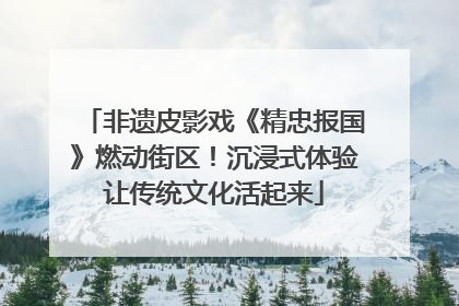 非遗皮影戏《精忠报国》燃动街区！沉浸式体验让传统文化活起来