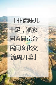非遗味儿十足，潘家园首届京台民间文化交流周开幕