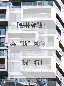 锡林郭勒：乘“新”风向“绿”行