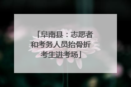 阜南县：志愿者和考务人员抬骨折考生进考场