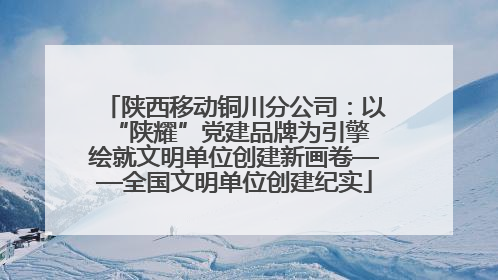 陕西移动铜川分公司：以“陕耀”党建品牌为引擎 绘就文明单位创建新画卷——全国文明单位创建纪实